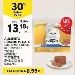 Continente Alimento húmido p/gato gourmet gold promoção