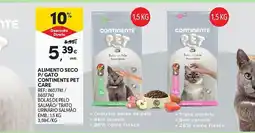 Continente Alimento seco p/gato continente pet care promoção
