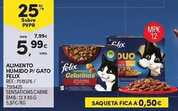 Continente Alimento humido p/gato felix promoção