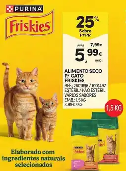 Continente Alimento seco p/ gato friskies promoção