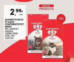 Continente Alimento seco p/gato continente pet basic promoção