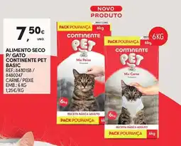 Continente Alimento seco p/gato continente pet basic promoção