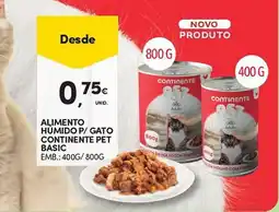 Continente Alimento humido p/ gato continente pet basic promoção
