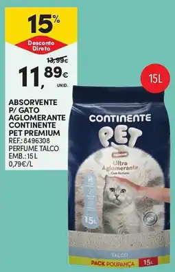 Continente Absorvente p/gato aglomerante continente pet premium promoção
