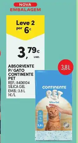 Continente Absorvente p/gato continente pet promoção