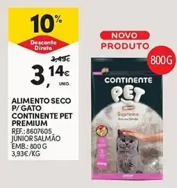 Continente Alimento seco p/gato continente pet premium promoção