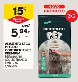 Continente Alimento seco p/ gato continente pet premium promoção