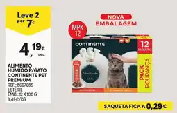 Continente Alimento humido p/gato continente pet premium promoção