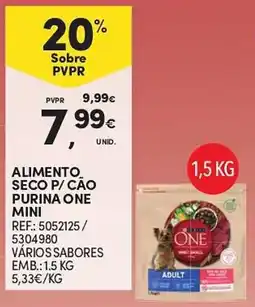 Continente Alimento seco p/ cão purina one mini promoção