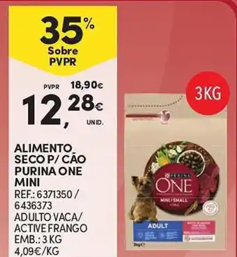Continente Alimento seco p/cão purina one mini promoção