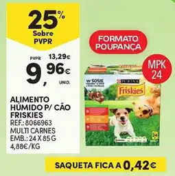 Continente Alimento húmido p/ cão friskies promoção