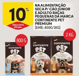 Continente Naalimentação seca p/ cão júnior e adulto raças pequenas da marca continente pet premium promoção