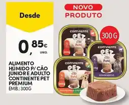 Continente Alimento húmido p/cão júniore adulto continente pet premium promoção