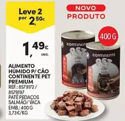 Continente Alimento húmido p/cão continente pet premium promoção