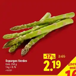 Lidl Espargos Verdes promoção