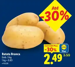 Lidl Batata Branca promoção