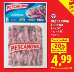Lidl PESCANOVA Lulinhas promoção