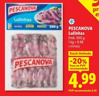 Lidl PESCANOVA Lulinhas promoção