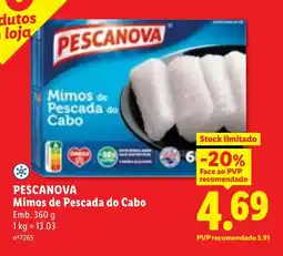 Lidl PESCANOVA Mimos de Pescada do Cabo promoção