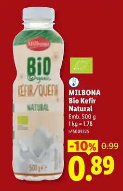 Lidl MILBONA Bio Kefir Natural promoção