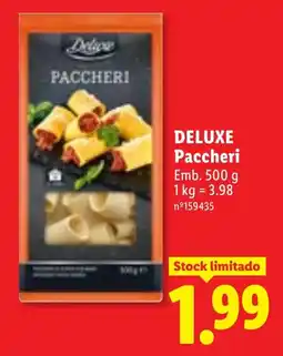 Lidl DELUXE Paccheri promoção