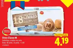 Lidl Ovos Classe M promoção