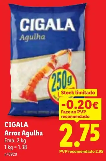 Lidl CIGALA Arroz Agulha promoção
