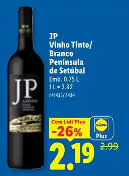 Lidl JP Vinho Tinto/ Branco Península de Setúbal promoção