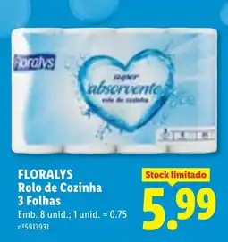 Lidl FLORALYS Rolo de Cozinha 3 Folhas promoção