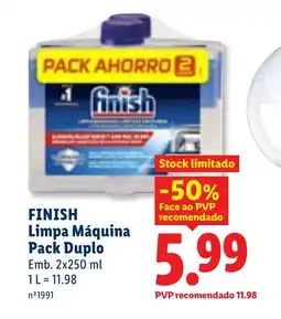 Lidl FINISH Limpa Máquina Pack Duplo promoção