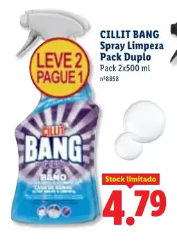 Lidl CILLIT BANG Spray Limpeza Pack Duplo promoção
