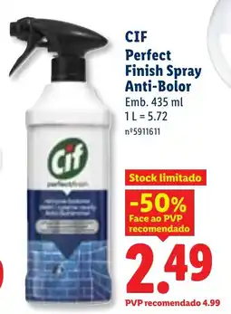 Lidl CIF Perfect Finish Spray Anti-Bolor promoção