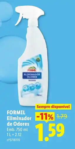Lidl FORMIL Eliminador de Odores promoção