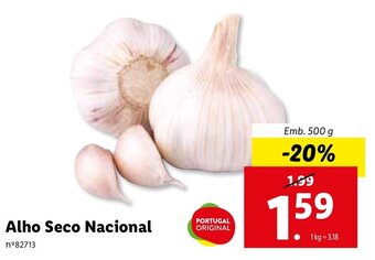 Lidl Alho Seco Nacional 500g promoção
