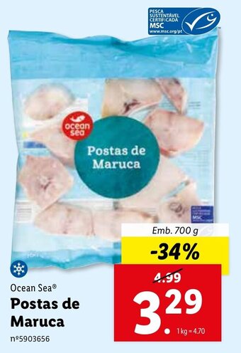 Lidl Ocean Sea Postas de Maruca 700g promoção