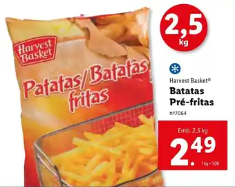 Lidl Harvest Basket Batatas Pré-Fritas 2,5kg promoção