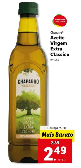 Lidl Chaparro Azeite Virgem Extra Clássico 750ml promoção