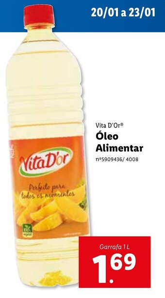 Lidl Vita D'or Óleo Alimentar 1L promoção