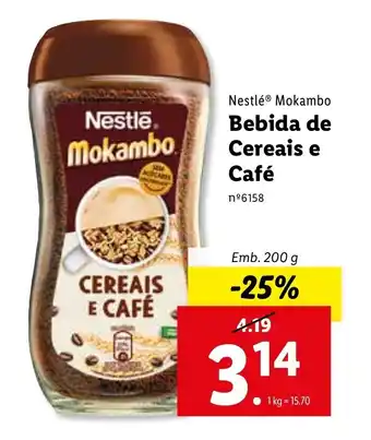 Lidl Nestlé Bebida de Cereais e Café 200g promoção