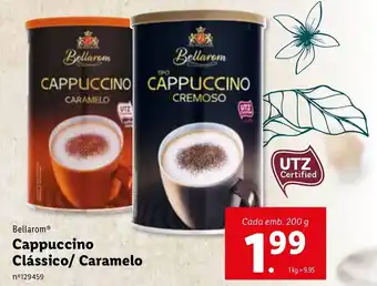 Lidl Bellarom Cappuccino/Clássico/Caramelo 200g promoção