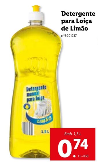 Lidl Detergente para Loiça de Limão 1.5L promoção