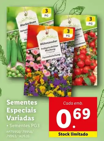 Lidl Sementes Speciais Variadas promoção