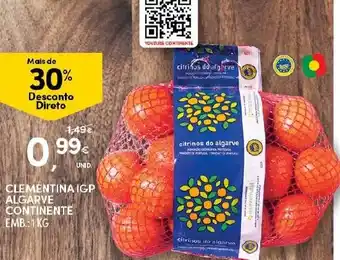 Continente Clemetina IGP Algarve Continente promoção