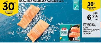 Continente Lombos de Salmão Iglo 250g promoção