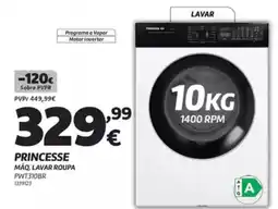 Radio Popular Princesse máq. lavar roupa promoção