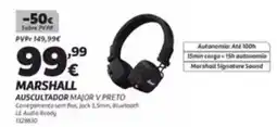 Radio Popular Marshall auscultador major v preto promoção