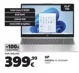 Radio Popular Hp portátil 15-fd0116np 1343637 promoção