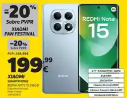 Radio Popular Xiaomi smartphone REDMI NOTE 15 256GB promoção