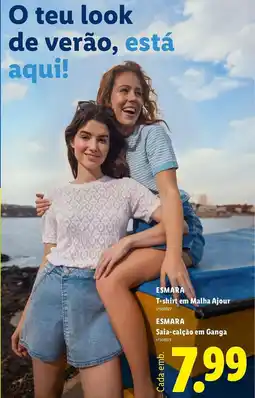 Lidl ESMARA T-shirt em Malha Ajour promoção