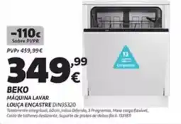 Radio Popular Beko máquina lavar louça encastre din35320 promoção